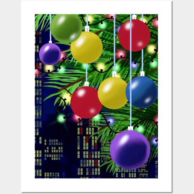 Christmas Lights Wall Art by Scratch